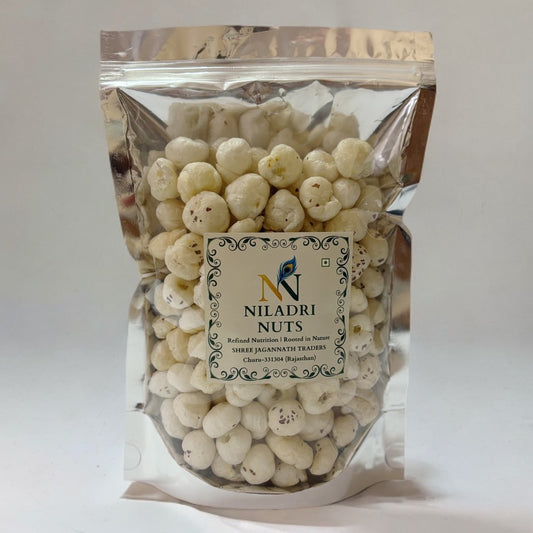 Niladri Nuts Premium Makhana 200gm | Protein Rich Fox Nuts | Healthy Phool Makhana Snack for Weight Loss, Gluten Free | Jumbo Size Makhana