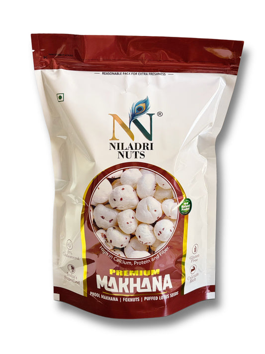 Niladri Nuts Makhana | Foxnuts |Phool Makhana | Farm-Fresh Raw Lotus Seeds | Perfect for Weight Loss Diets