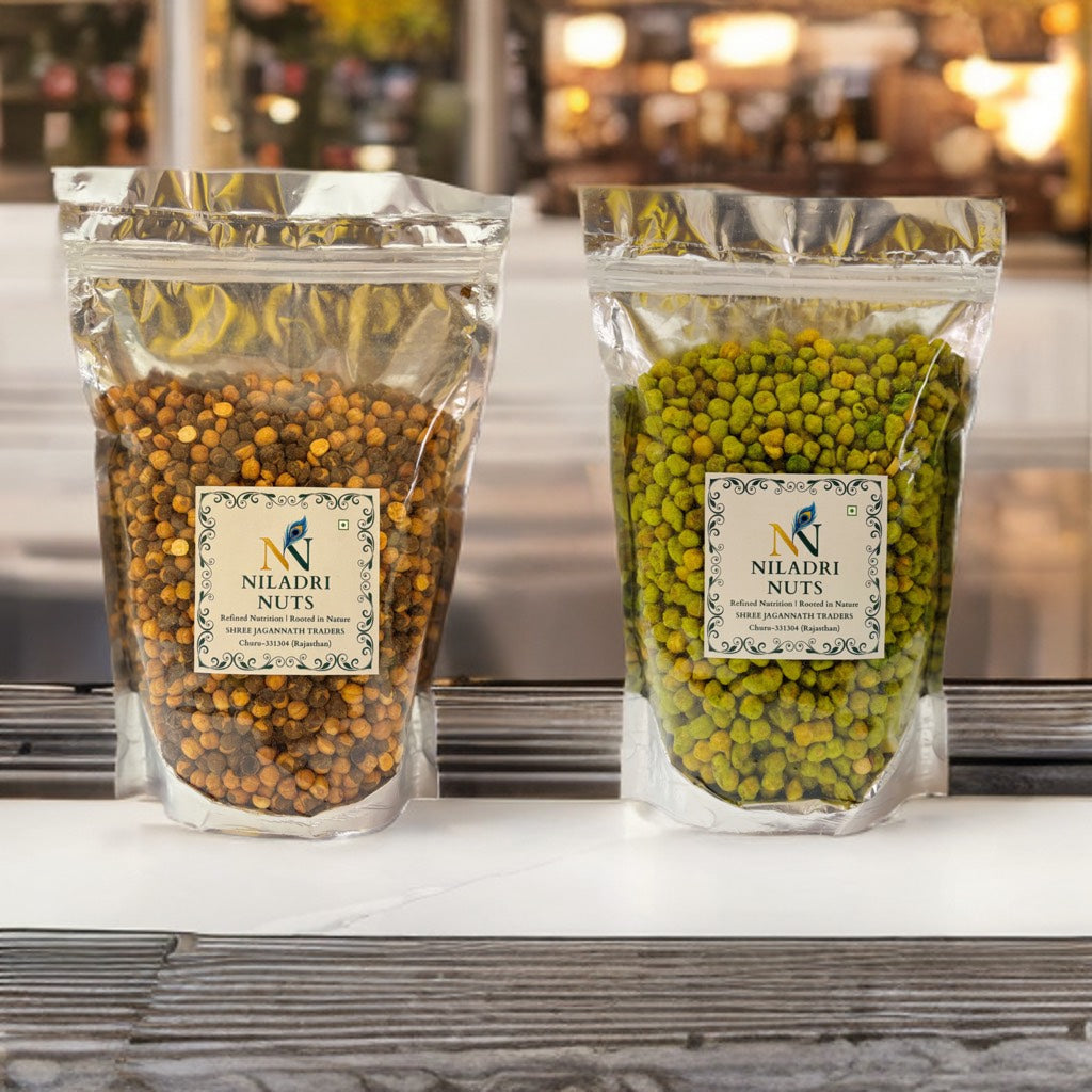 Roasted Chana Combo – Pudina & Masala Flavour (250g Each) | Crunchy Healthy Namkeen | High Protein Snack | Combo Pack 500g